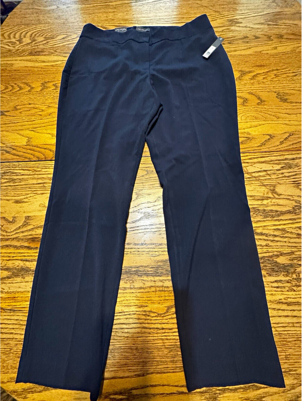The Limited Womens Navy Dress Pants Skinny Fit Flat Front 28 Inseam 14 NWT